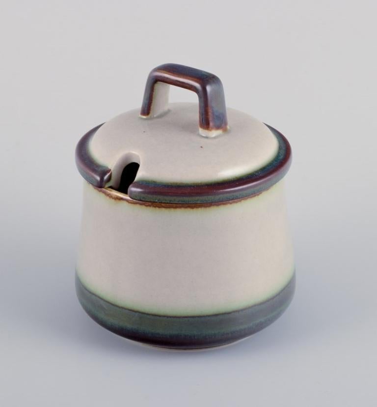 Danish Bing & Grøndahl, Tema, a creamer and a sugar bowl in stoneware.  1970s.  For Sale