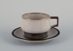 Bing & Grøndahl, "Tema". Five sets of tea cups in stoneware. 1970s