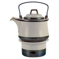 Bing & Grøndahl, Tema. Large teapot with warmer for tealight candle.