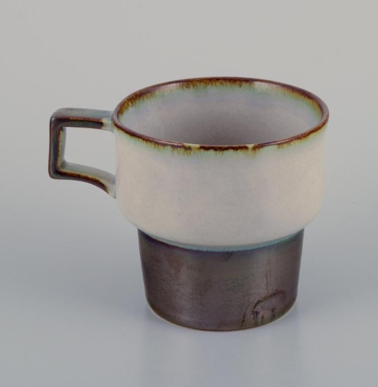 Danois Bing & Grøndahl, Tema. Six ensembles de tasses à café en grès. Depuis les années 70 en vente