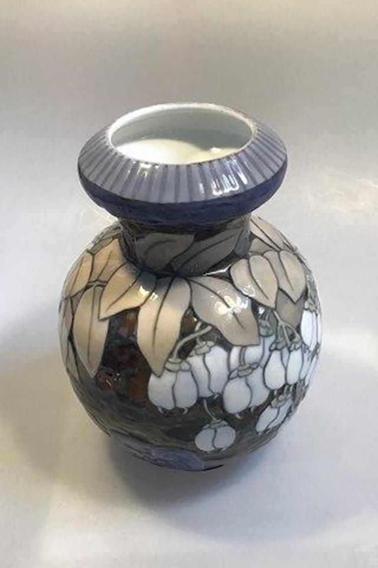 Porcelain Bing & Grøndahl Unique Vase Fanny Garde No 1758 For Sale