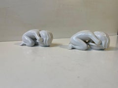 Bing & Grøndahl White Porcelain Figurines - Mermaid Kids, Set of 2