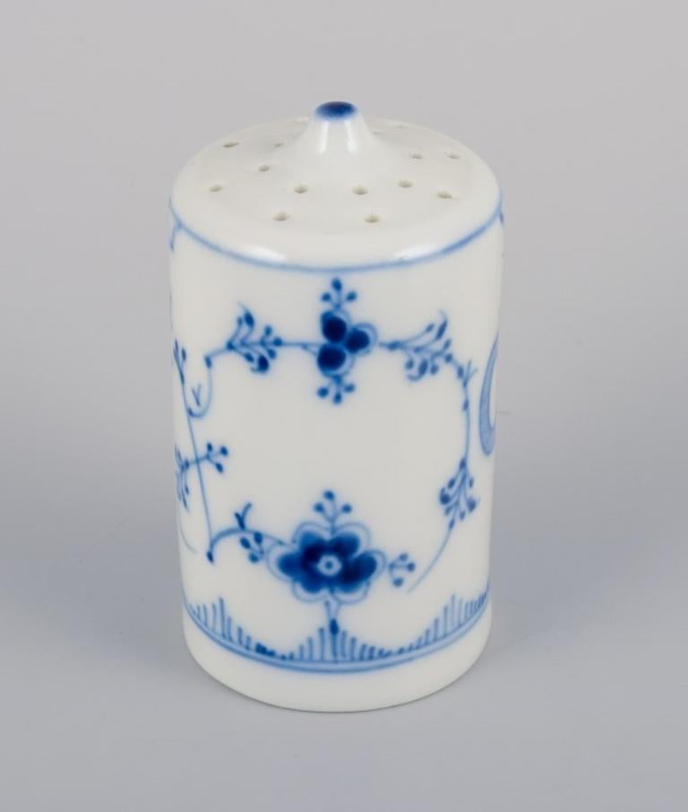 Danish Bing & Grondahl, a Pair of Salt Shakers in Porcelain, Blue Fluted For Sale
