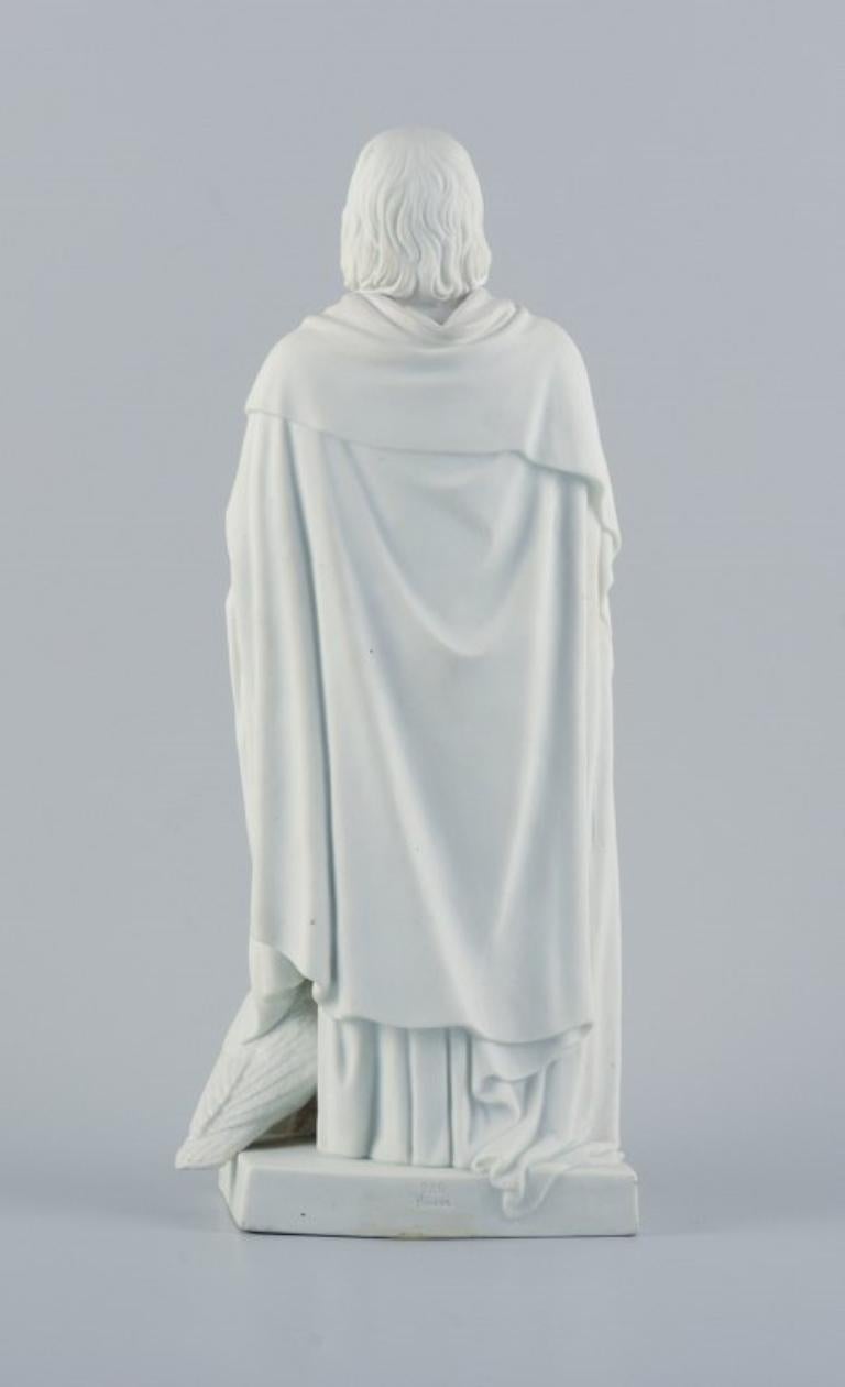 Danish Bing & Grondahl after Thorvaldsen. Figure of John the Apostle, in biscuit. For Sale