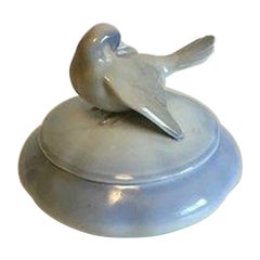 Bing & Grondahl Jugendstil- Bonbonniere mit Vogel auf dem Deckel Nr. 1623