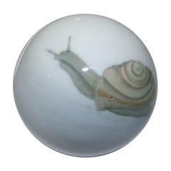 Bing & Grondahl Art Nouveau Menu Cardholder with a Snail