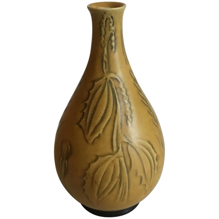 Bing & Grondahl Art Nouveau Stoneware Vase No 1059 by Cathinka Olsen For Sale