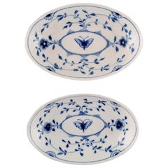 Bing & Grondahl / B&G, "Butterfly". Two Early Oval Dishes, Early 20th Century