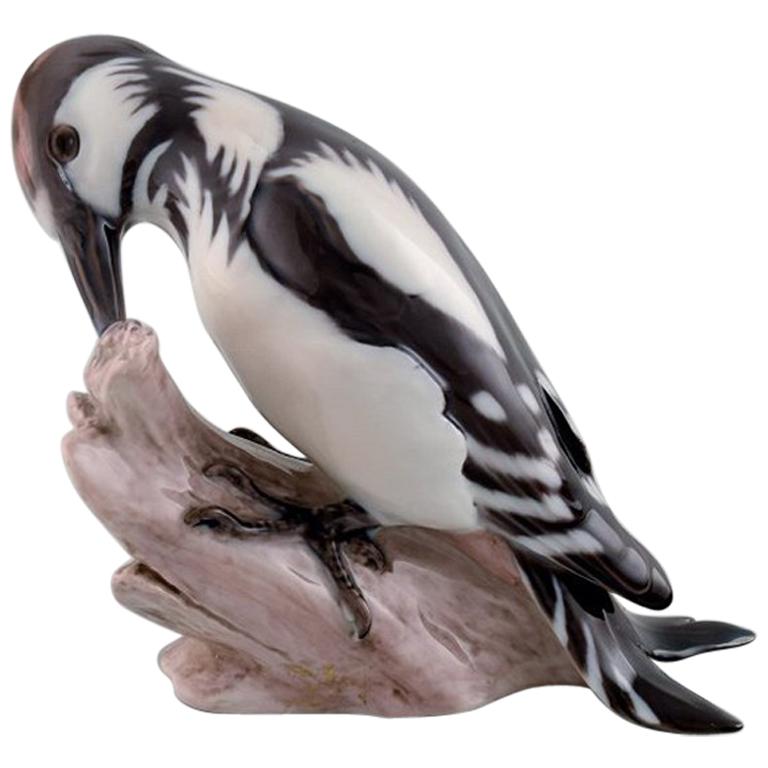 Bing & Grondahl Bird by Dahl Jensen, B&G Number 1717 Woodpecker