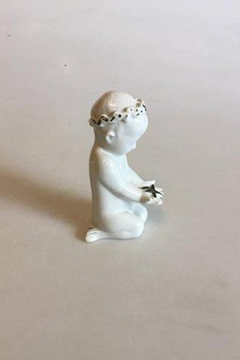 20th Century Bing & Grondahl Blanc de Chine Figurine of Child with Starfish No 2265