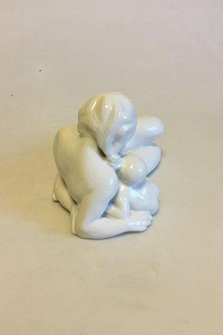 20th Century Bing & Grondahl Blanc De Chine Figurine of Woman with Child No 4029 For Sale