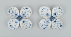 Bing & Grondahl, Butterfly and Blue Fluted, a Set of Eight Small Bowls
