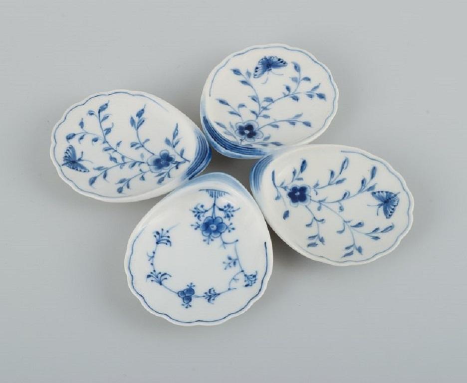 Danish Bing & Grondahl, Butterfly and Blue Fluted, a Set of Eight Small Bowls For Sale