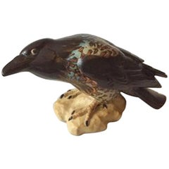 Bing & Grondahl by Dahl Jensen Figurine de corbeau en grès #1714