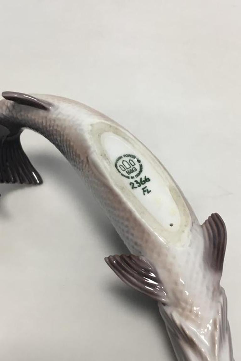 Sterling Silver Bing & Grondahl Figure of Salmon No 2366 For Sale