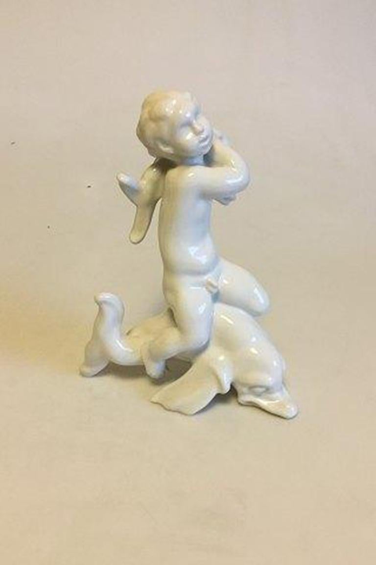 20th Century Bing & Grondahl Figurine No 4058 Boy on Dolphin For Sale