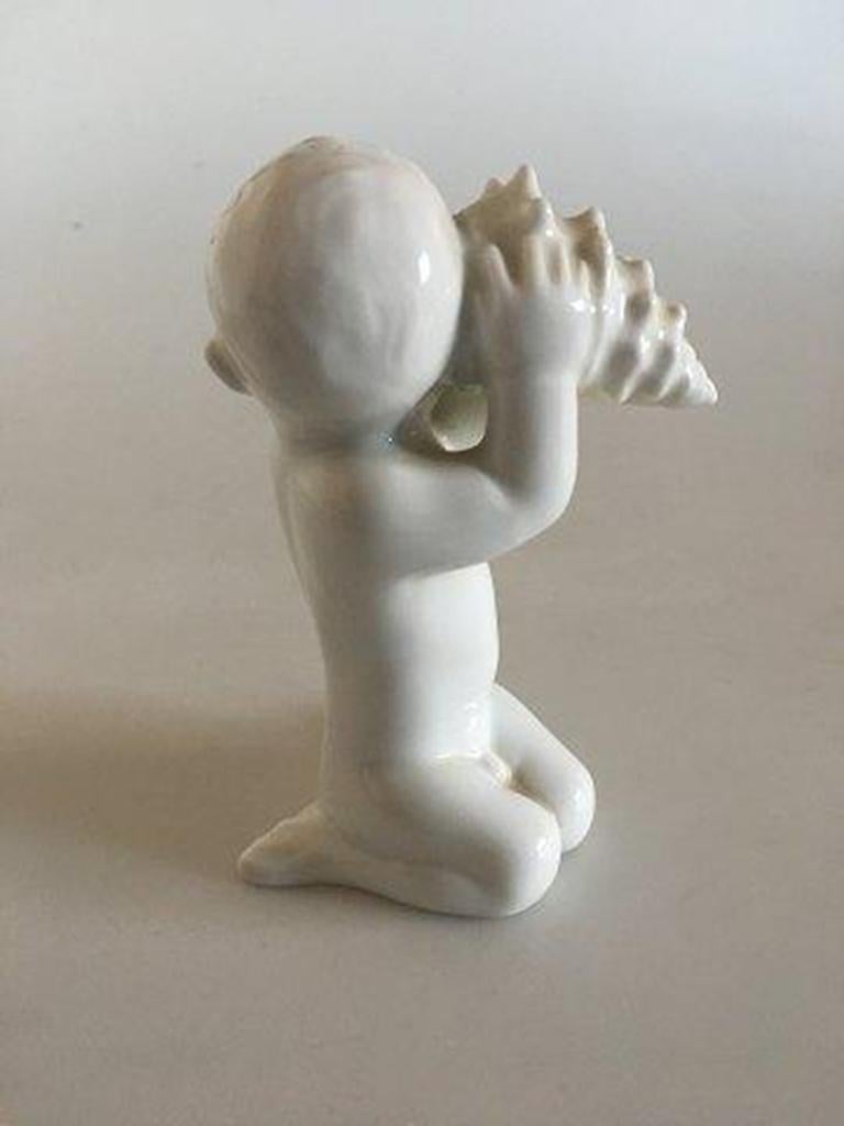Bing & Grondahl Figurine Sea Boy with Shell No 2264 In Good Condition For Sale In Copenhagen, DK