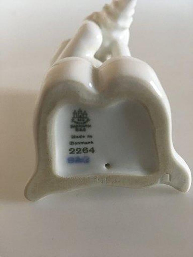Porcelain Bing & Grondahl Figurine Sea Boy with Shell No 2264 For Sale