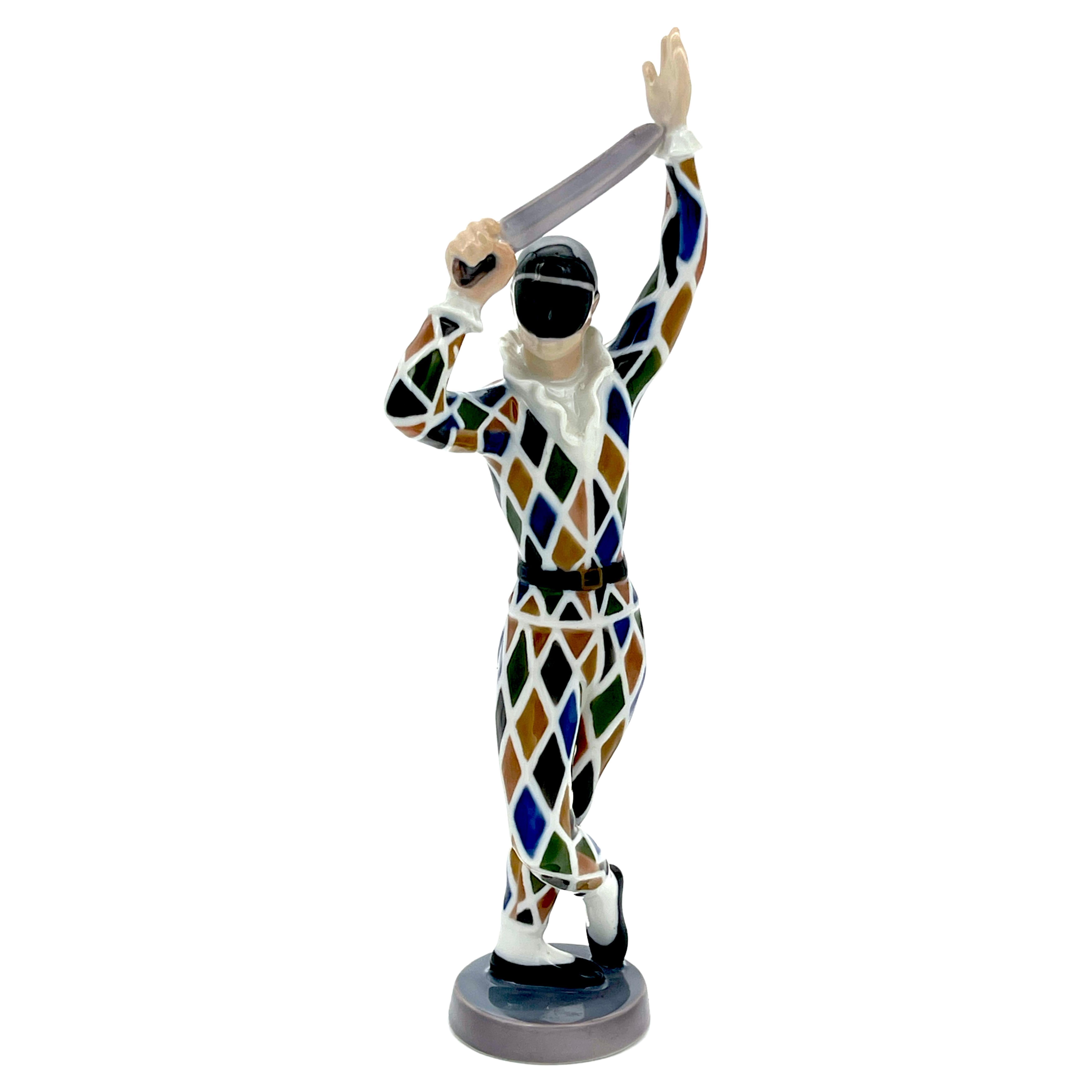 Bing & Gröndahl "Harlequin with Sword", Designed by Ebbe Sadolin For Sale