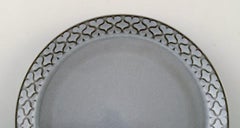 Bing & Grondahl Number 308, Set of 18 Dinner Plates, B & G Grey Cordial