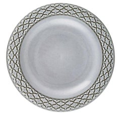 Bing & Grondahl Number 322, Set of 7 Deep Plates, B & G Grey Cordial Quistgaard
