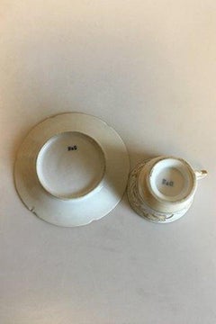 Bing & Grondahl Old Coffee Cup and Saucer with Gold Decoration