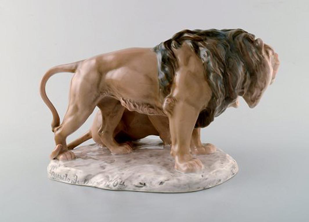 Danish Bing & Grondahl Porcelain Figure in the Form of Lion and Lioness