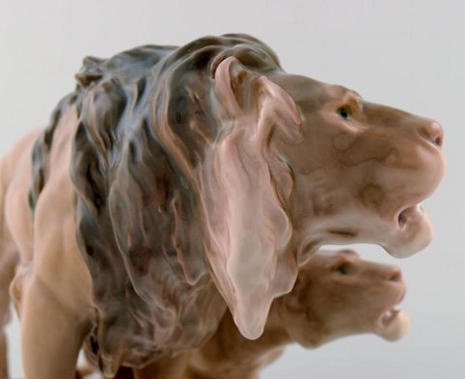 Bing & Grondahl Porcelain Figure in the Form of Lion and Lioness 2