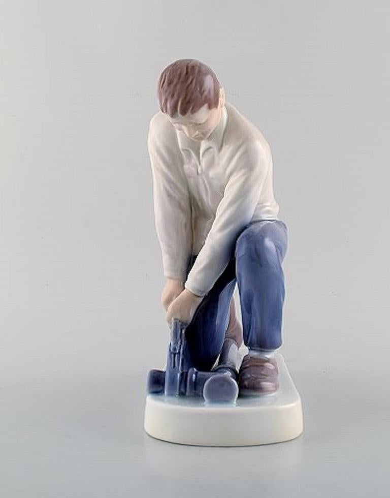 Danish Bing & Grondahl Porcelain Figurine, Plumber For Sale