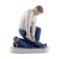 Figurina in porcellana di Bing & Grondahl, idraulico