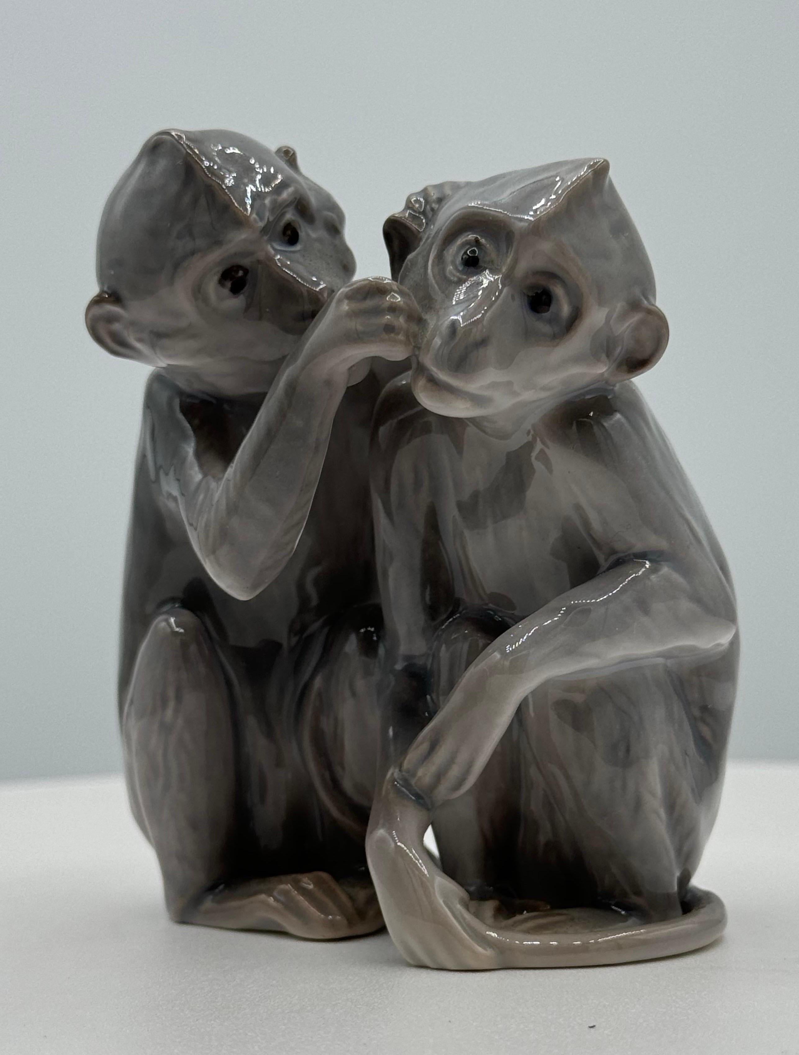 Figuras de mono de porcelana Bing & Grondahl Moderno de mediados de siglo en venta