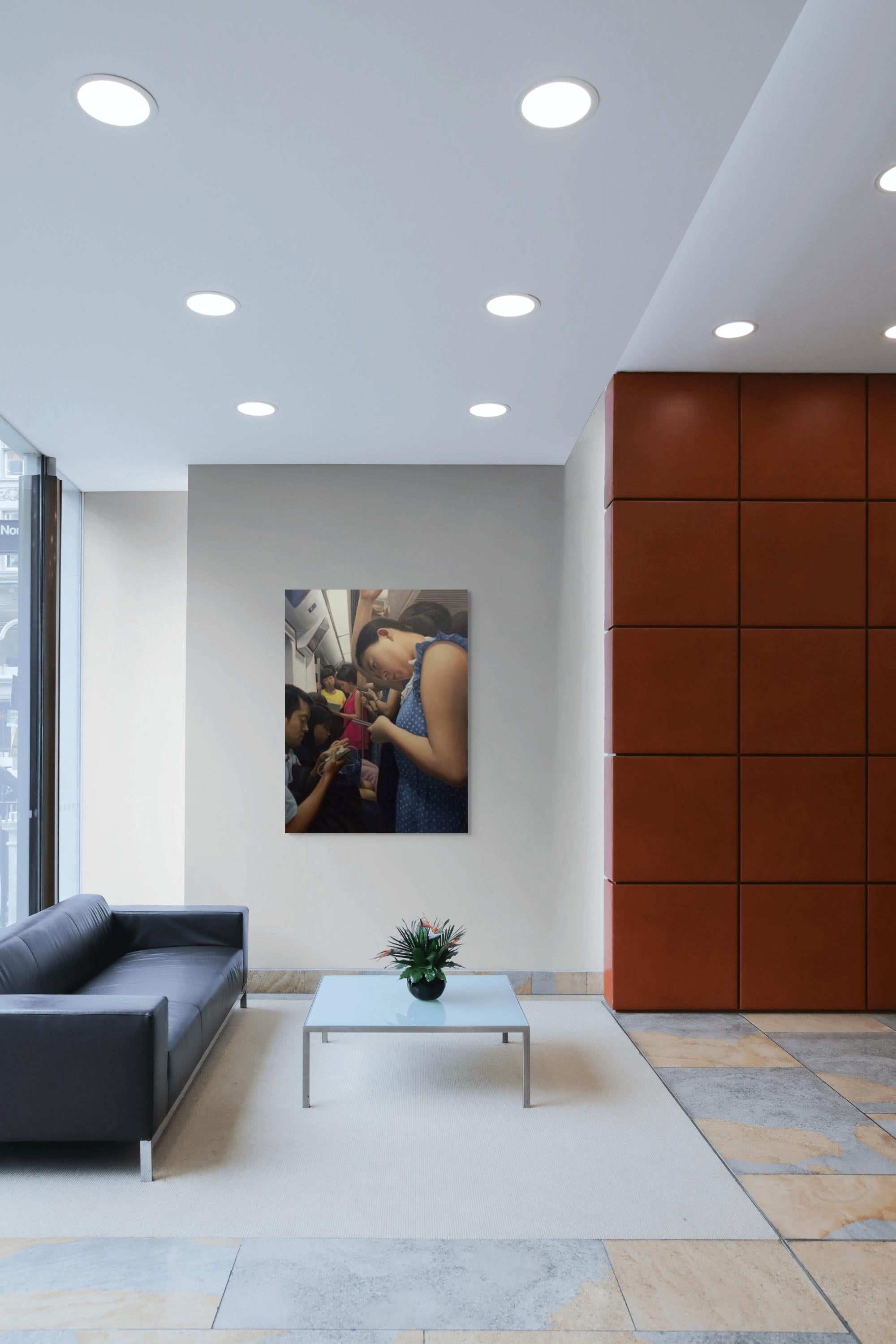U-Bahn Nr. 2 - Peking – Painting von Bing Zhang