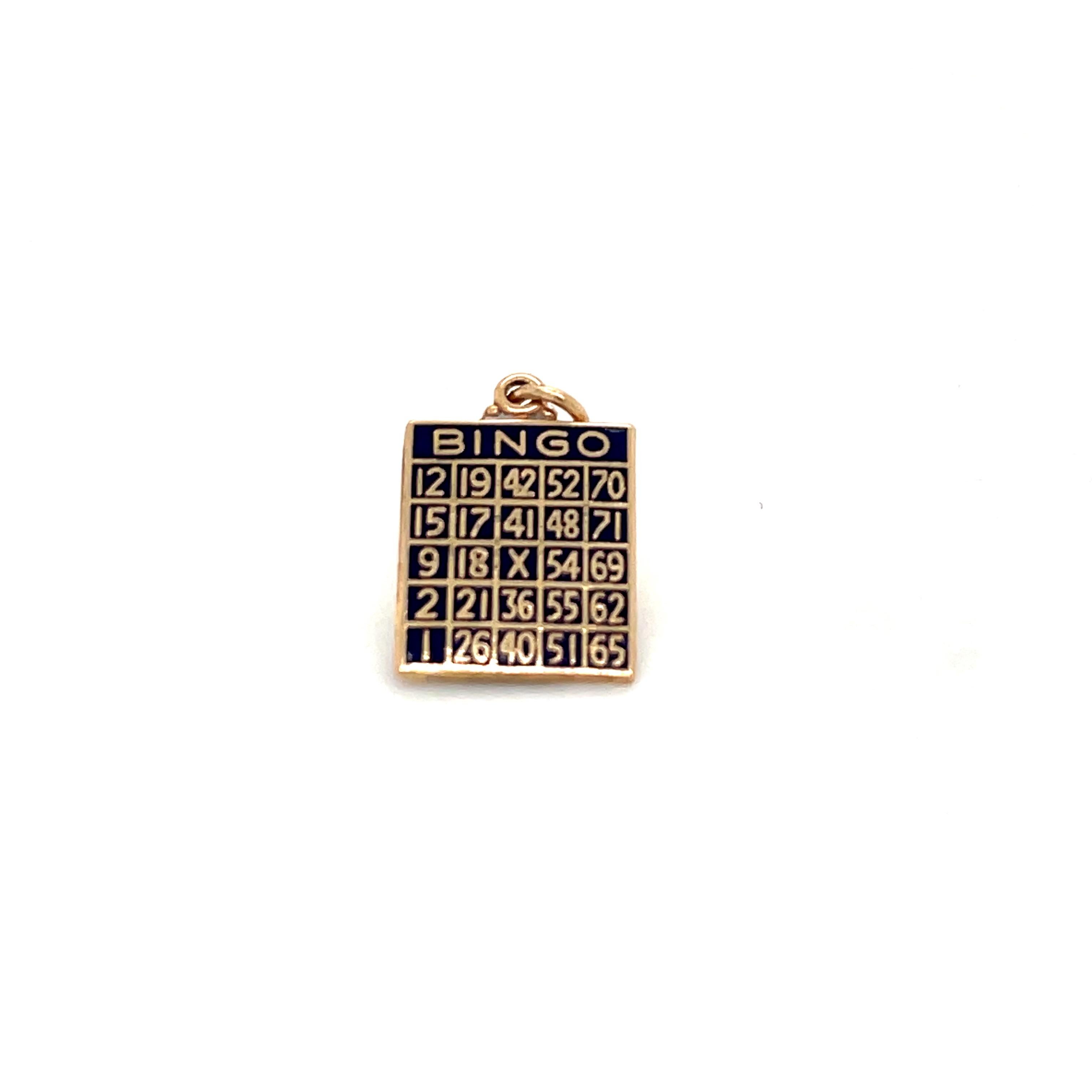 Bingo Gold & Emaille Charme im Zustand „Hervorragend“ im Angebot in New York, NY