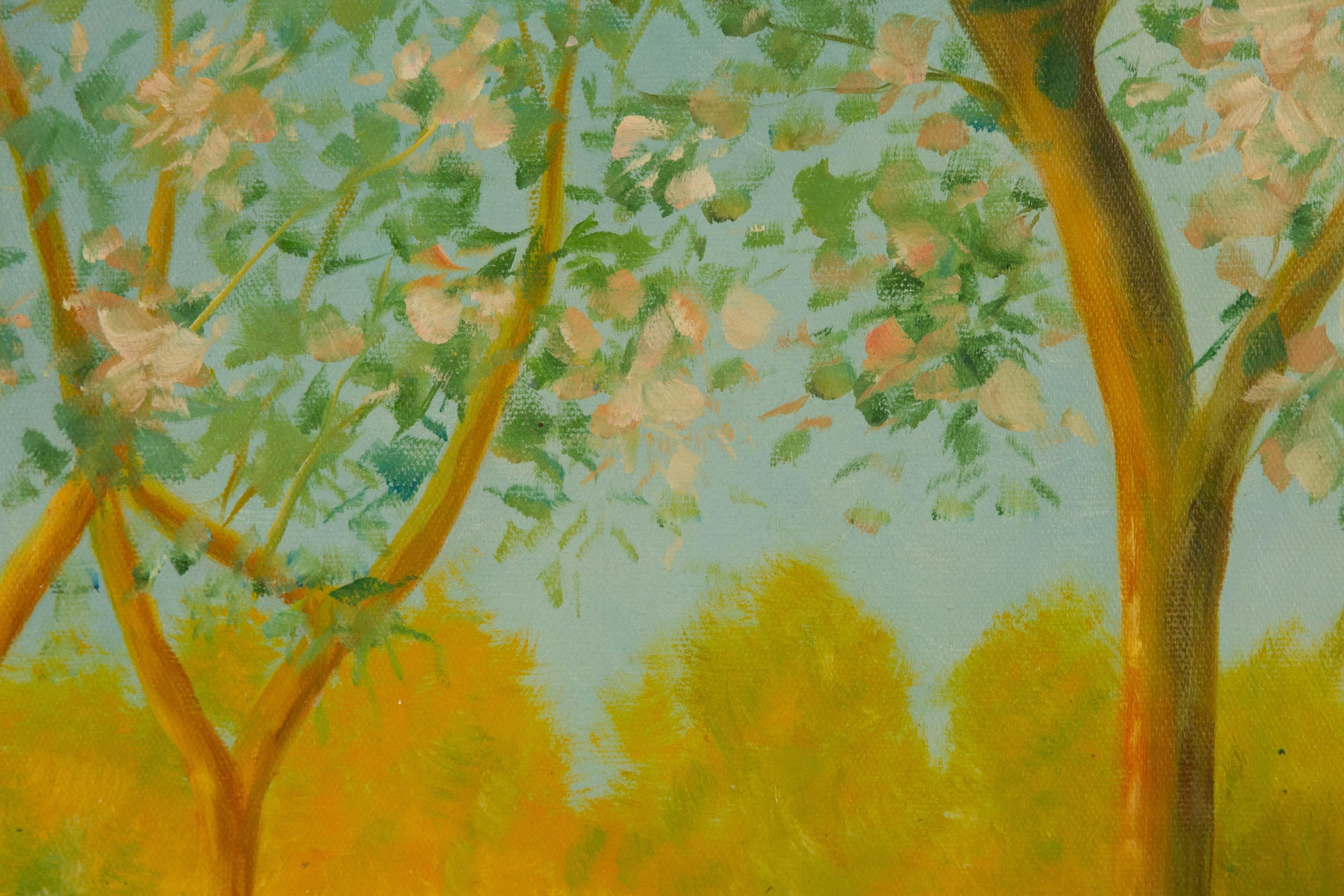 Binhua Cao Landschaft Original Öl auf Leinwand 