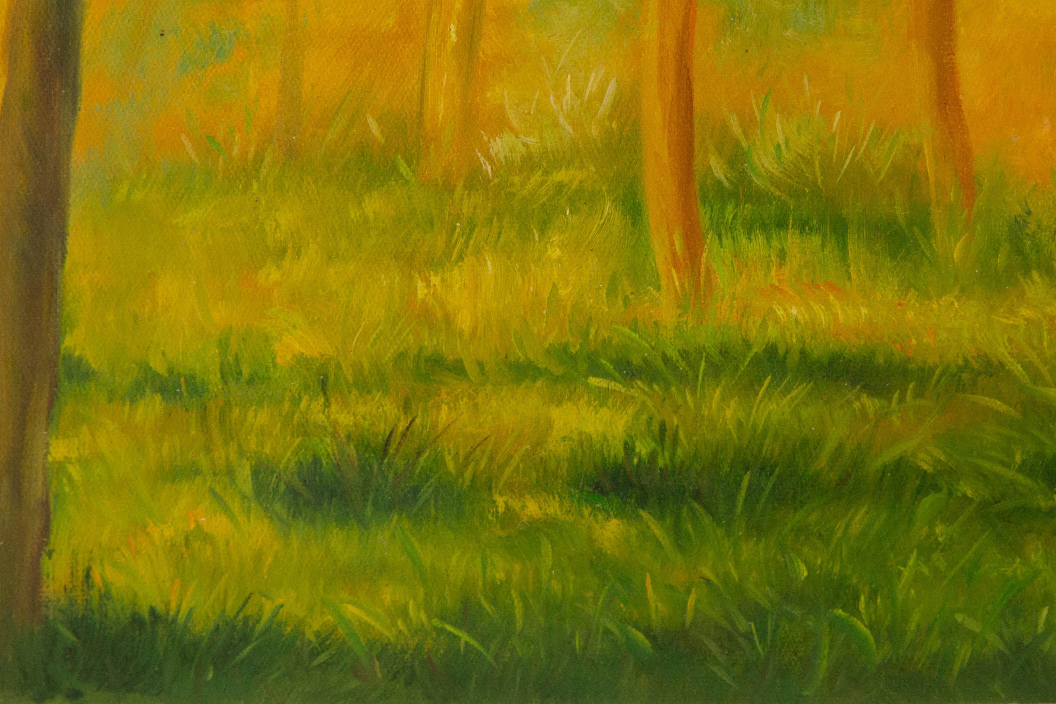 Binhua Cao Landschaft Original Öl auf Leinwand 