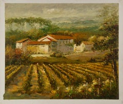 Binhua Cao Landscape Original Oil On Canvas "Farm Life"