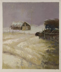 Binhua Cao Landscape Original Oil On Canvas "Horse in Winter"