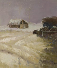 Binhua Cao Landscape Original Oil On Canvas "Horse in Winter"