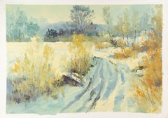 Binhua Cao Paysage Huile originale sur toile "Empreinte"