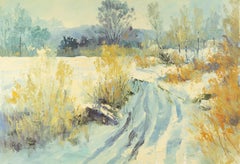 Binhua Cao Paysage Huile originale sur toile "Empreinte"