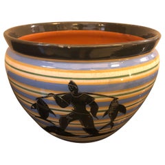 Bini e Carmignani Art Deco Ceramic Italian Vase, circa 1930