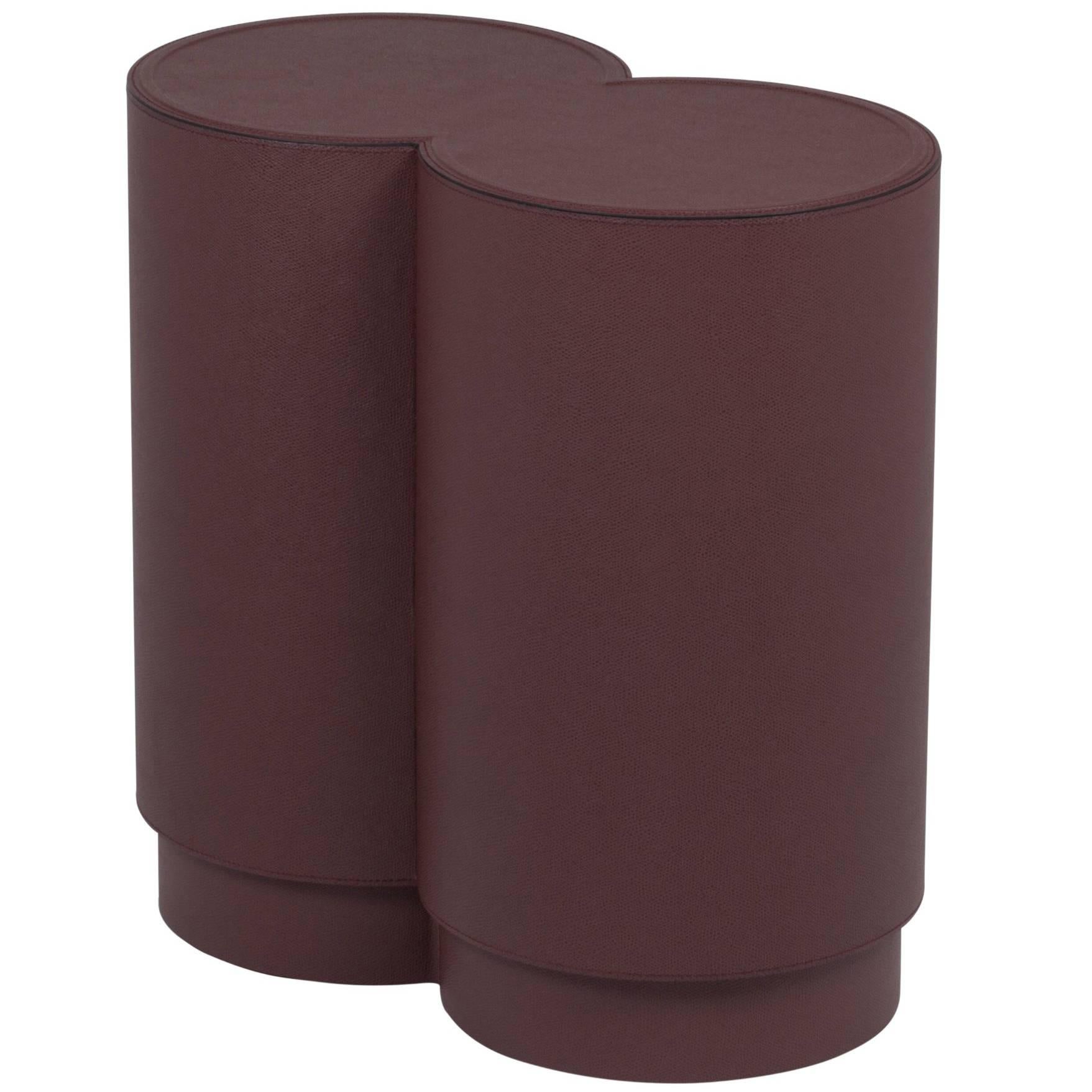 Binity Leather Stool Bordeaux Golf Leather For Sale
