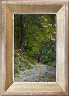 A Path in the Forest, Frans Binjé, Luik 1835 – 1900 Brussels, Belgian Painter