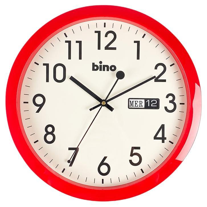 Bino wall clock with calendar, 1980's For Sale