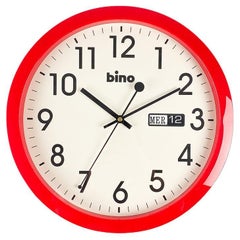 Used Bino wall clock with calendar, 1980's