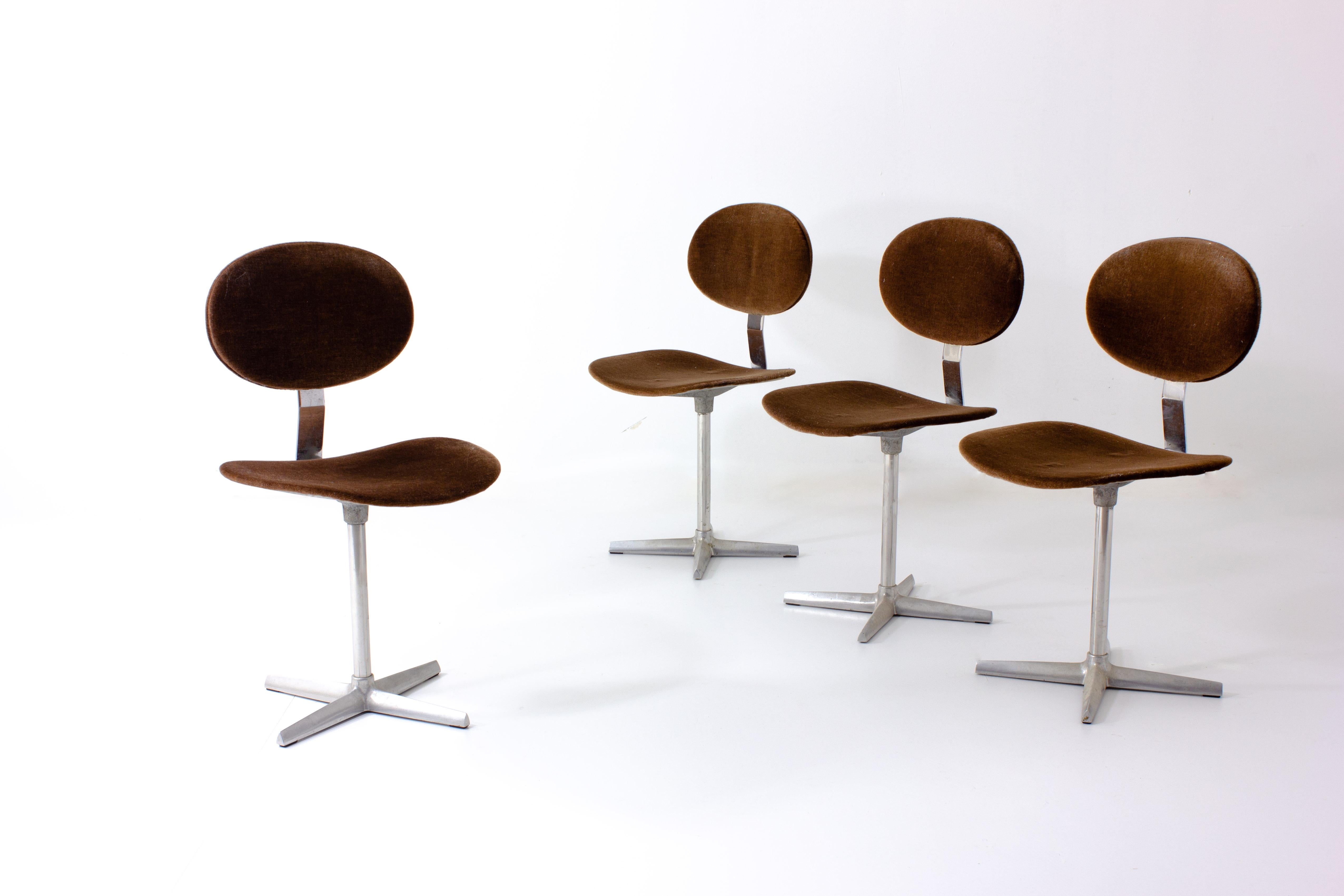 Mid-Century Modern Binocle Chairs by Georges Vanrijk for Beaufort, 1960, Set of 4