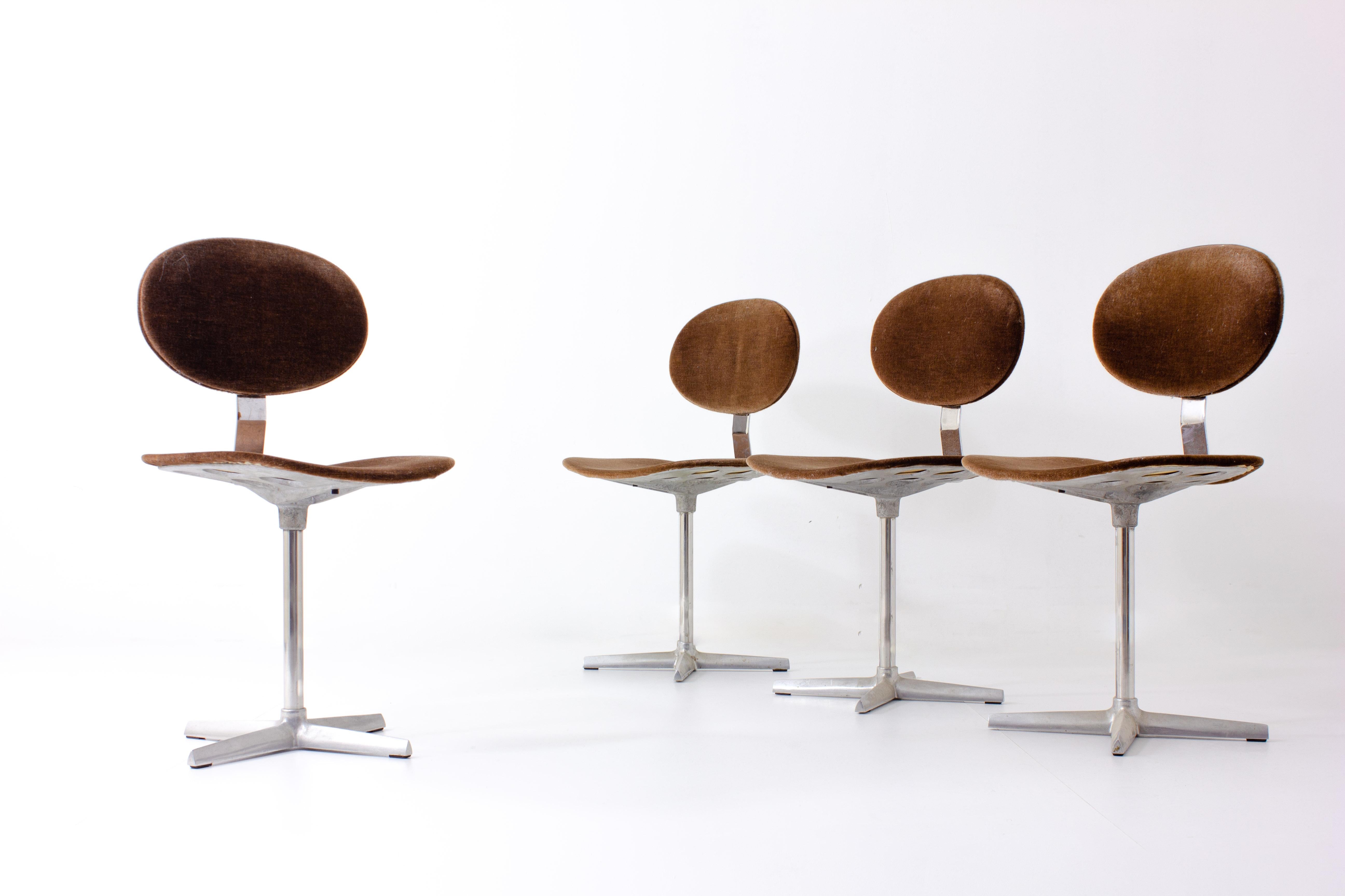 Belgian Binocle Chairs by Georges Vanrijk for Beaufort, 1960, Set of 4