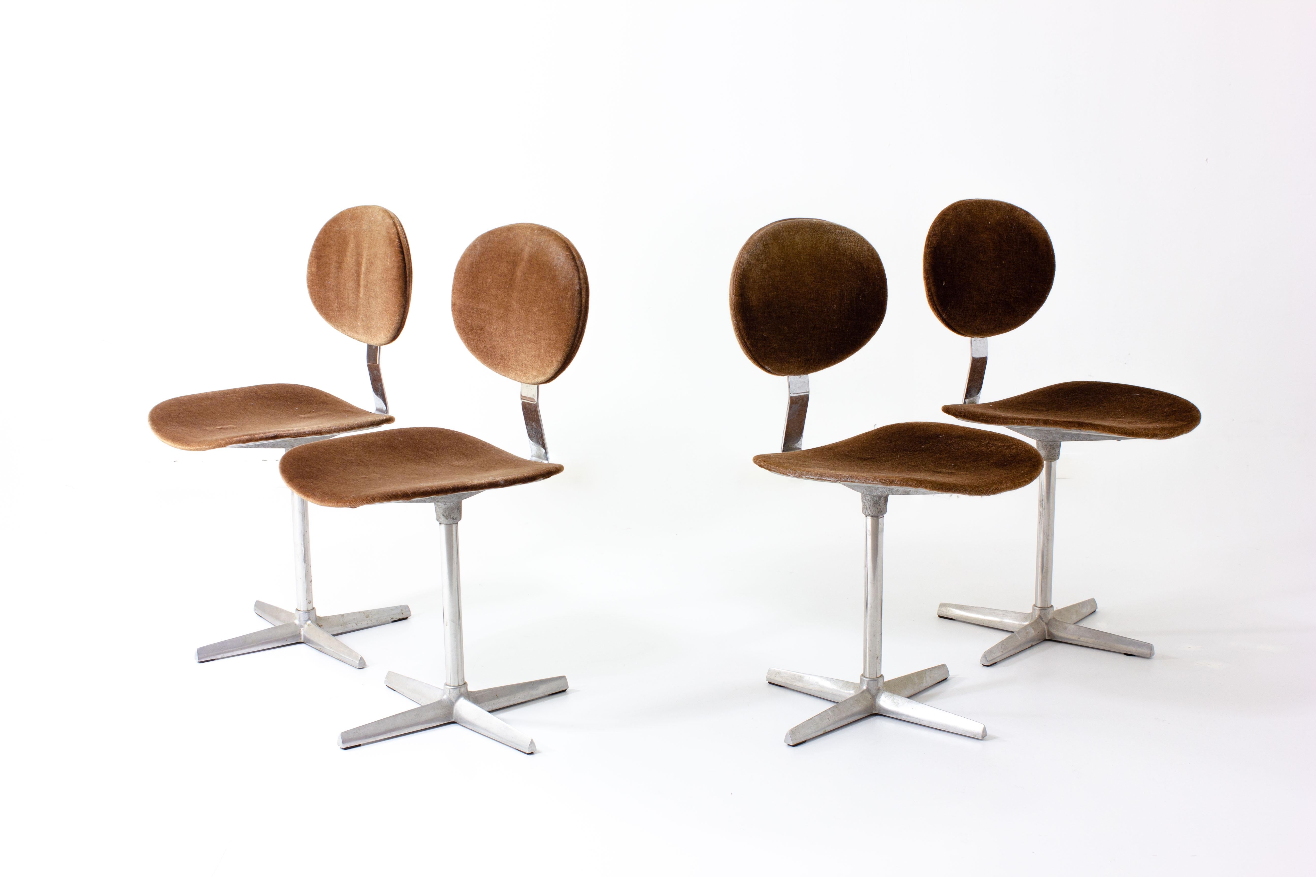 Binocle Chairs by Georges Vanrijk for Beaufort, 1960, Set of 4 In Fair Condition In Antwerpen, VAN