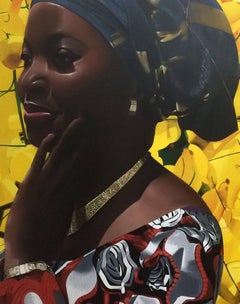 Black is beautiful, photo-realistic indianart, brightcolor by ContemporaryArtist