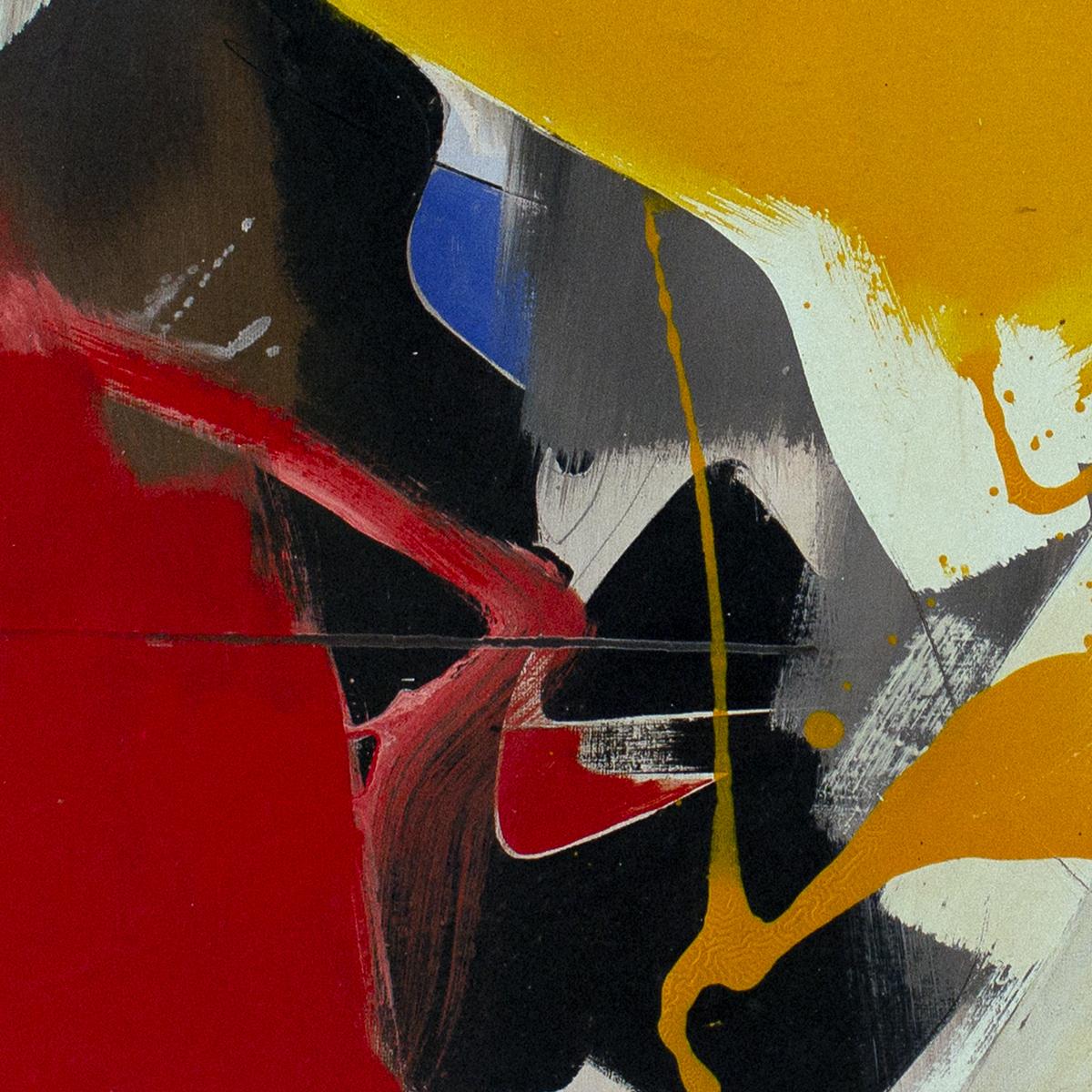 Binyamin Basteker, Abstrakte Komposition, 1990  Öl auf Leinwand   87 x 115 cm im Angebot 2